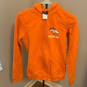 Denver Broncos Full Zip Sweatshirt sz 14. (Lg)